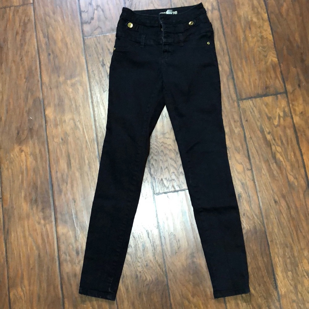 High waisted black refuge size 0 pants